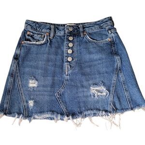 We the Free raw edge mini skirt sz 26 EUC